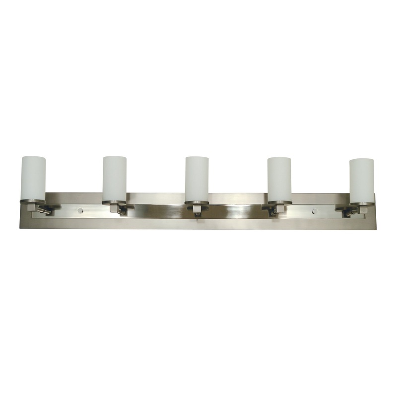 Framburg 4735 SP/PN Mercer Five Light Wall Sconce, Satin Pewter with Polished Nickel