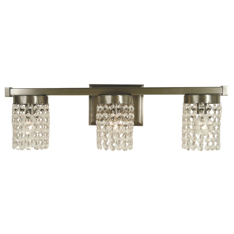 Framburg 4743 BN Gemini Three Light Wall Sconce, Brushed Nickel