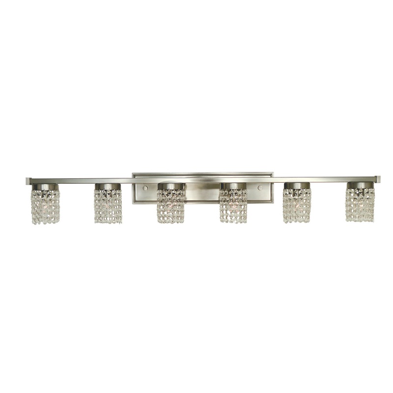 Framburg 4746 BN Gemini Six Light Wall Sconce, Brushed Nickel