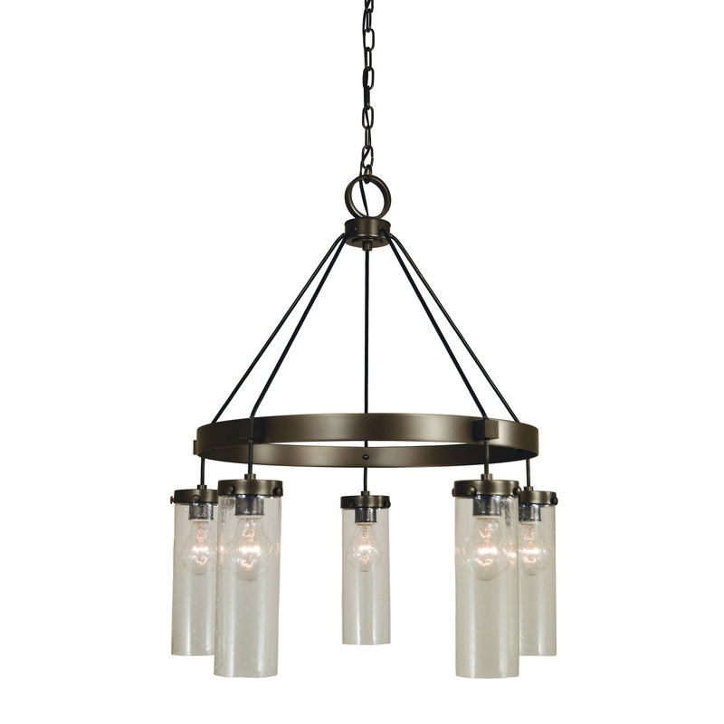 Framburg 4755 MB Hammersmith Five Light Chandelier, Mahogany Bronze