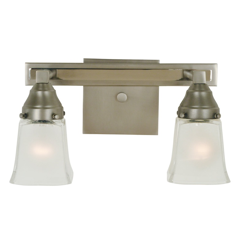 Framburg 4772 SP/PN Mercer Two Light Wall Sconce, Satin Pewter with Polished Nickel
