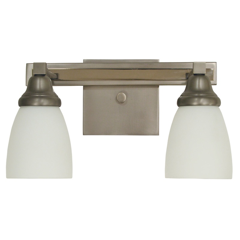 Framburg 4782 SP/PN Mercer Two Light Wall Sconce, Satin Pewter with Polished Nickel