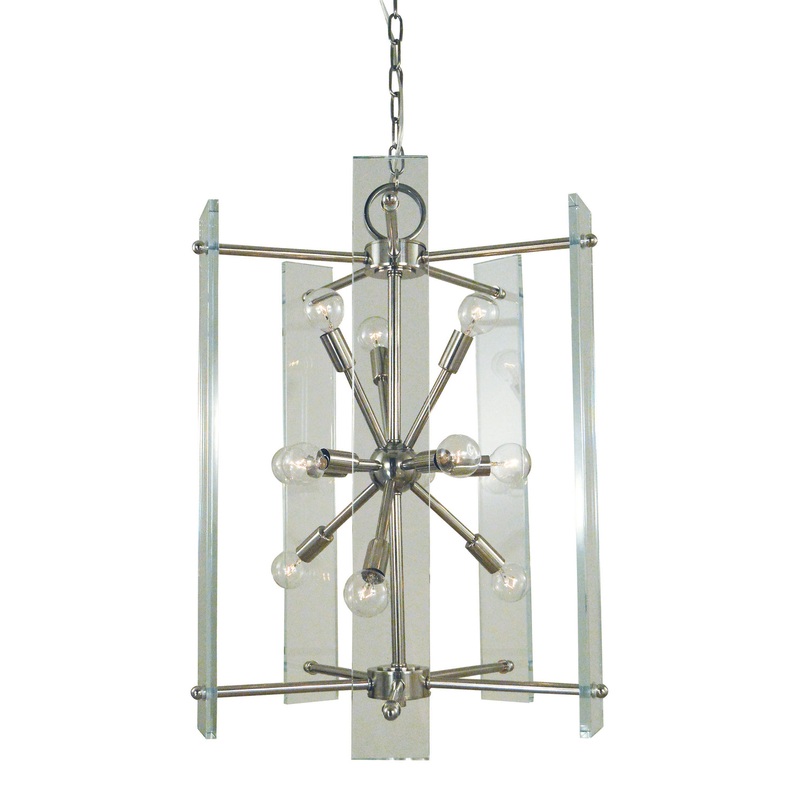 Framburg 5300 PN Metrocraft 11 Light Chandelier, Polished Nickel