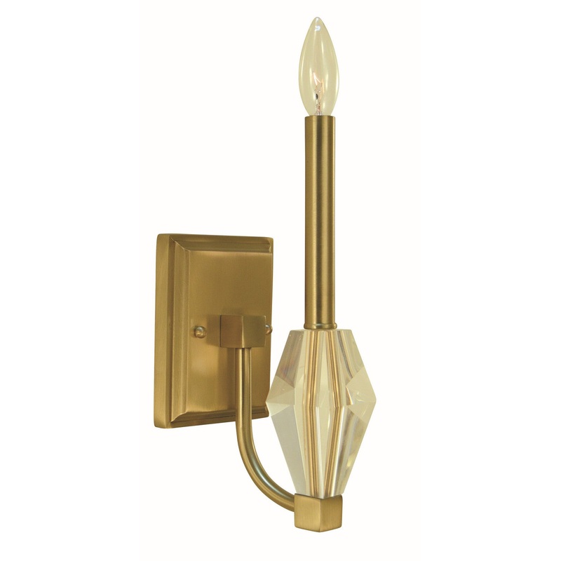 Framburg 5661 BR Vivian One Light Bath Sconce, Brushed Brass
