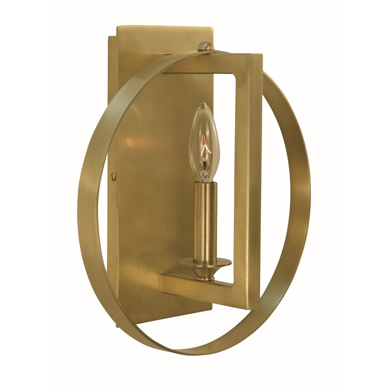 Framburg 5861 BR Olivia One Light Bath Sconce, Brushed Brass