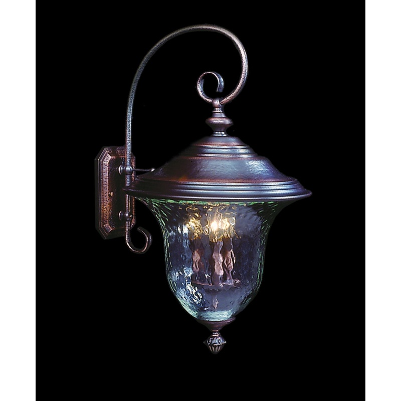 Framburg 8330 SBR Carcassonne Three Light Exterior Wall Mount, Siena Bronze