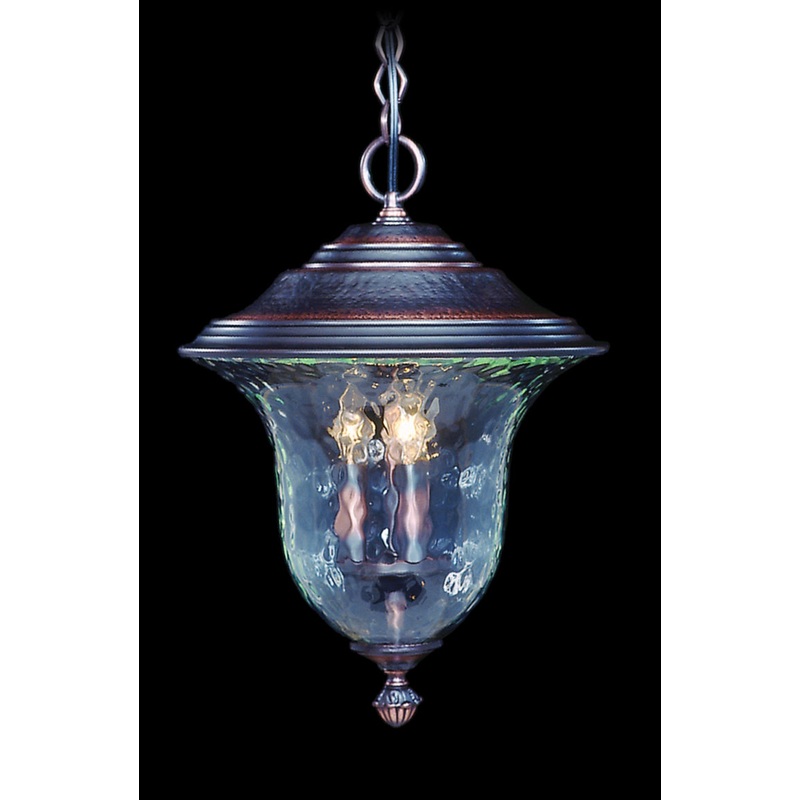 Framburg 8331 SBR Carcassonne Three Light Exterior Ceiling Mount, Siena Bronze