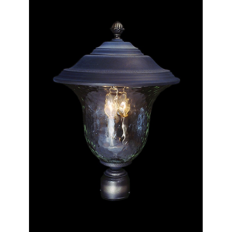 Framburg 8332 IRON Carcassonne Three Light Exterior Post Mount, Iron