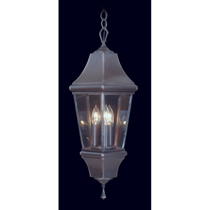 Framburg 8738 SBR Normandy Three Light Exterior Ceiling Mount, Siena Bronze