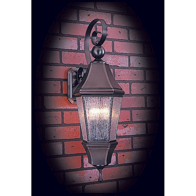 Framburg 8742 SBR Normandy Three Light Exterior Wall Mount, Siena Bronze