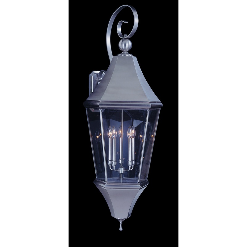 Framburg 8746 BN Normandy Five Light Exterior Wall Mount, Brushed Nickel