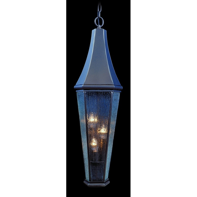 Framburg 8923 IRON Le Havre Three Light Exterior Ceiling Mount, Iron