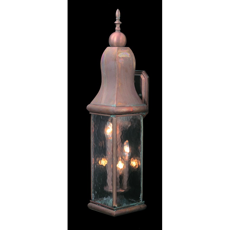Framburg 9265 RC Marquis Three Light Exterior Wall Mount, Raw Copper