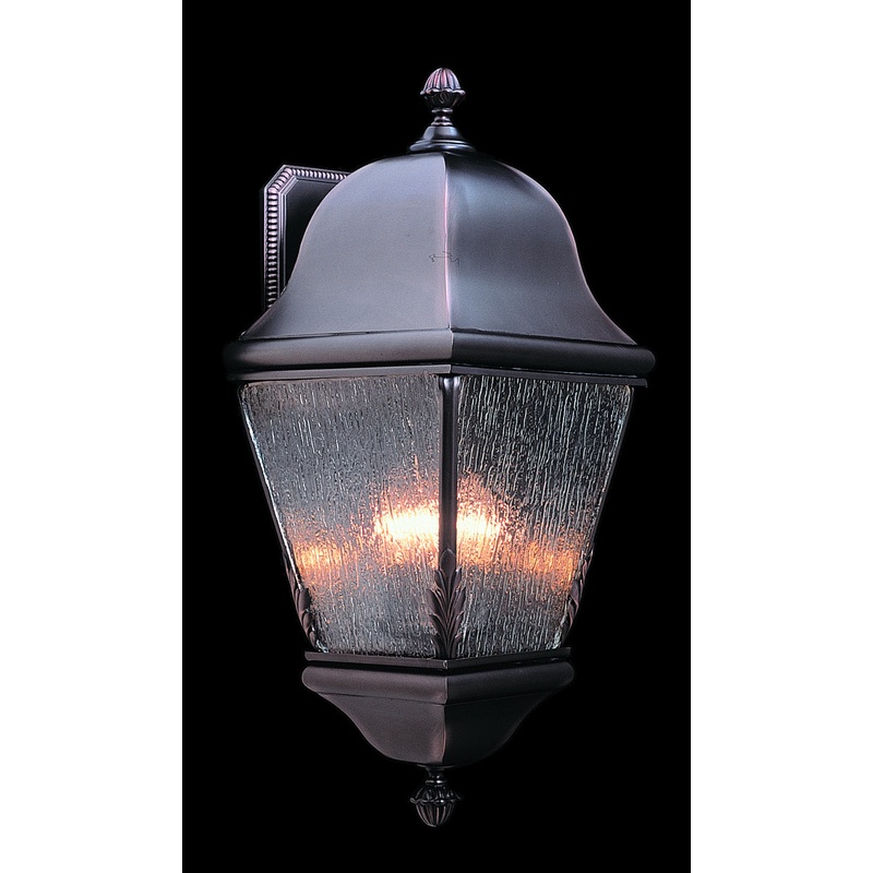 Framburg 9590 SBR Coeur De Lion Three Light Exterior Wall Mount, Siena Bronze
