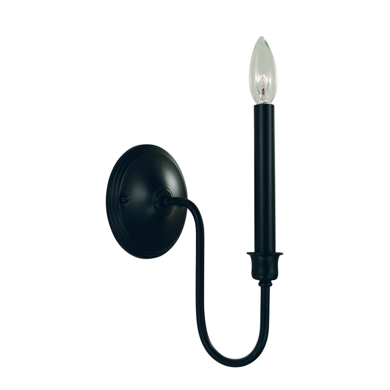 Framburg L1131 MBLACK Jasper One Light Wall Sconce, Matte Black