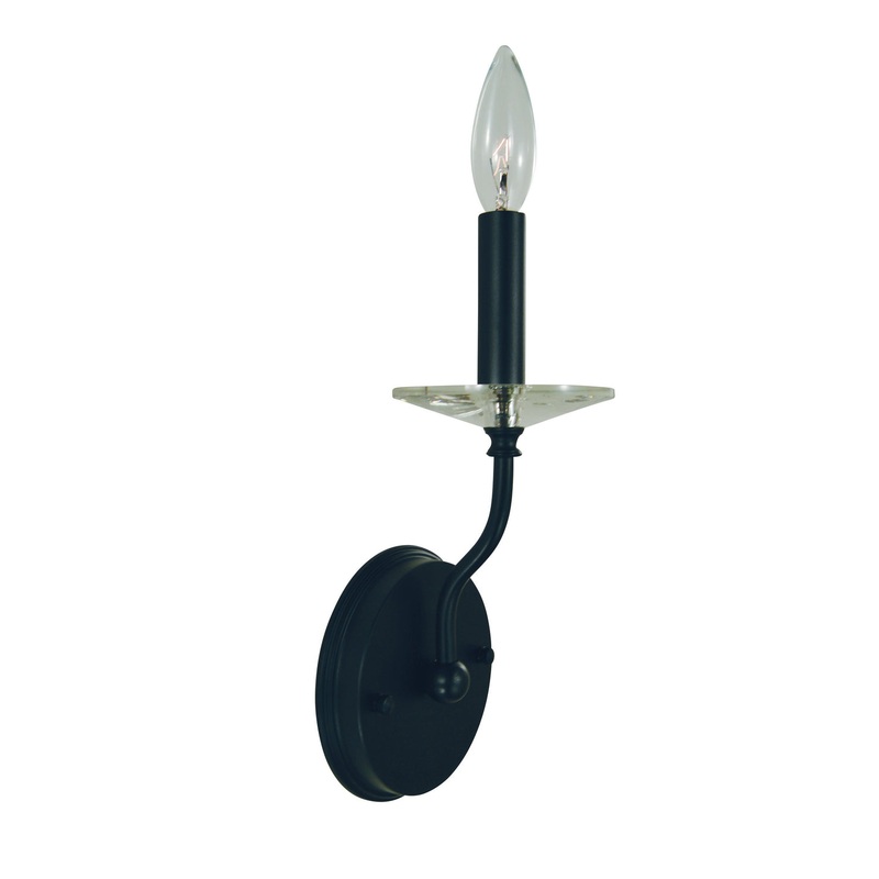 Framburg L1161 MBLACK Ashley One Light Wall Sconce, Matte Black