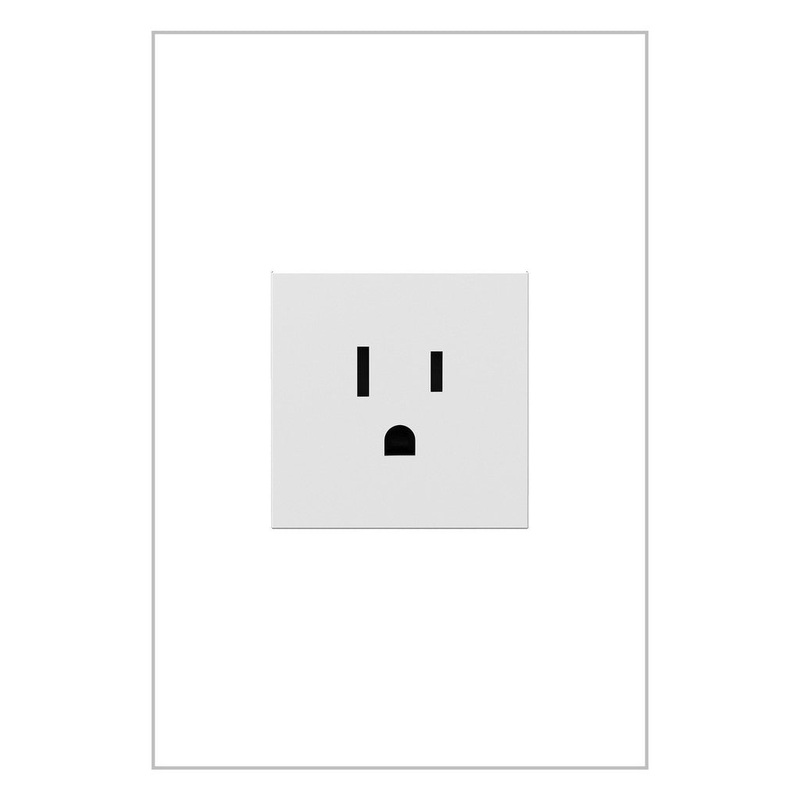 adorne ARTR151W10 15A Single Tamper-Resistant Outlet, White