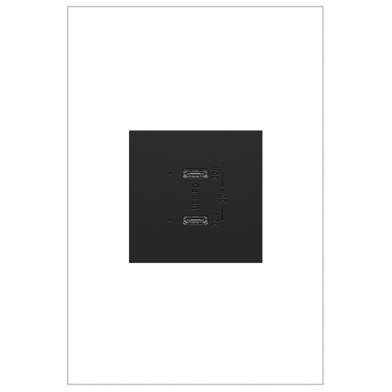 adorne ARUSB30PDG4 Ultra-Fast Plus Power Delivery USB Type-C/C Outlet Module, Graphite