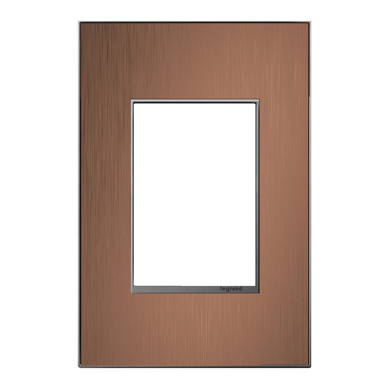 adorne AWM1G3CU4 Copper One-Gang-Plus Screwless Wall Plate