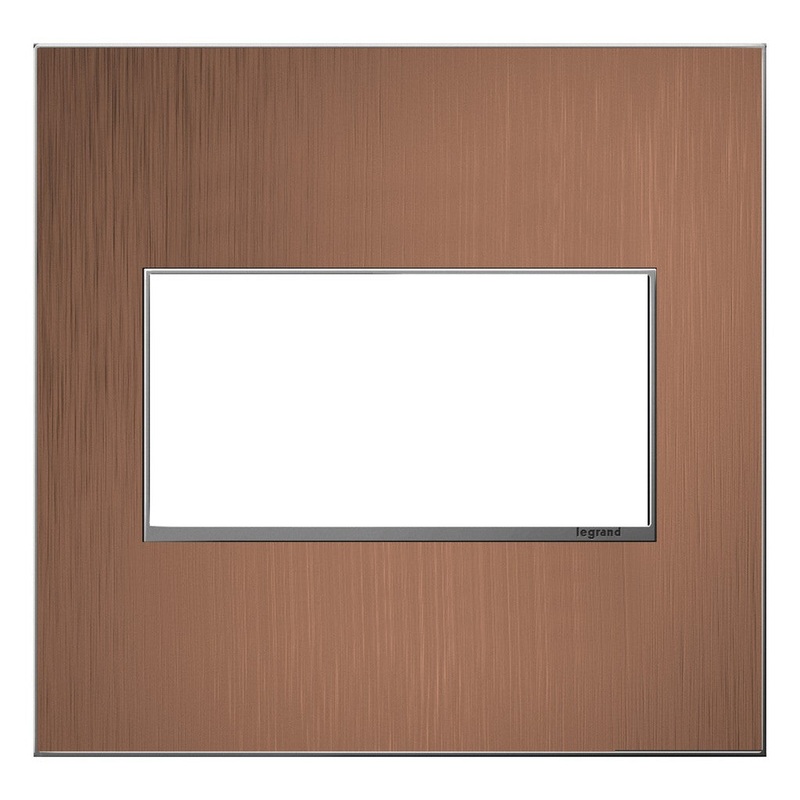 adorne AWM2GCU4 Copper Two-Gang Screwless Wall Plate