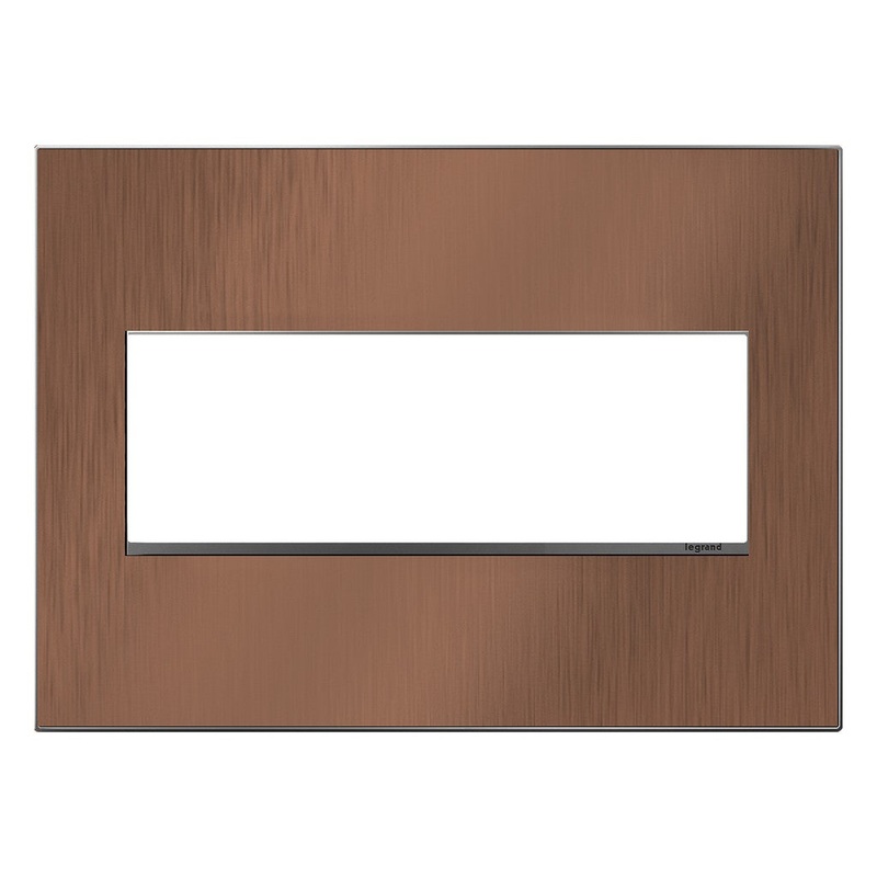 adorne AWM3GCU4 Copper Three-Gang Screwless Wall Plate