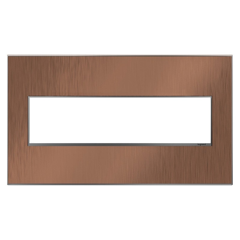 adorne AWM4GCU4 Copper Four-Gang Screwless Wall Plate