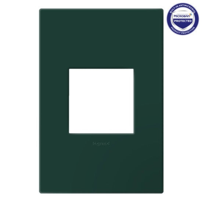 adorne AWP1G2EG Evergreen One-Gang-Plus Screwless Wall Plate with Microban