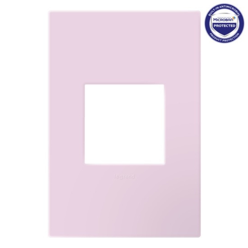 adorne AWP1G2RA Rosa One-Gang-Plus Screwless Wall Plate with Microban