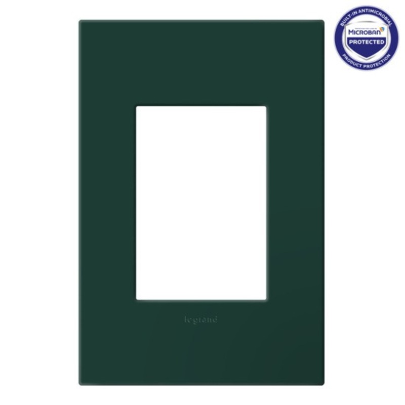 adorne AWP1G3EG Evergreen One-Gang Screwless Wall Plate with Microban