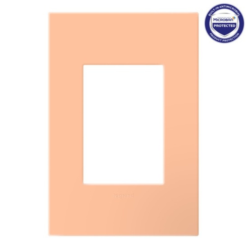 adorne AWP1G3PY Peachy One-Gang Screwless Wall Plate with Microban