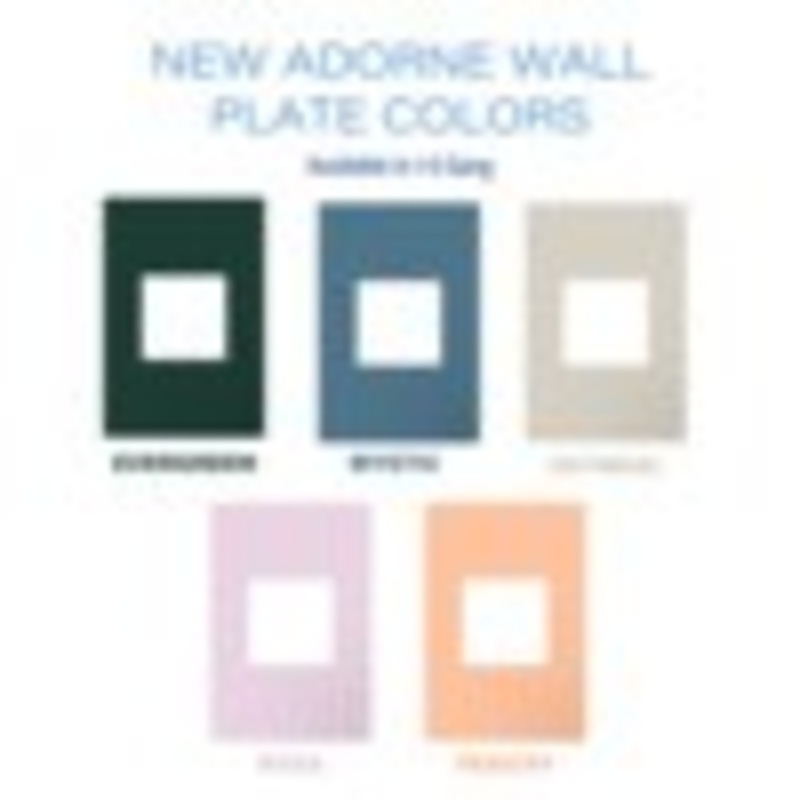 adorne AWP4GEG Evergreen Four-Gang Screwless Wall Plate with Microban