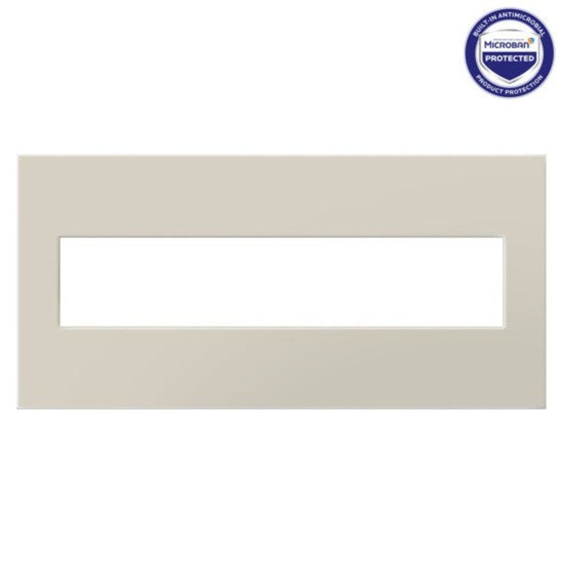 adorne AWP5GOM Oatmeal Five-Gang Screwless Wall Plate with Microban