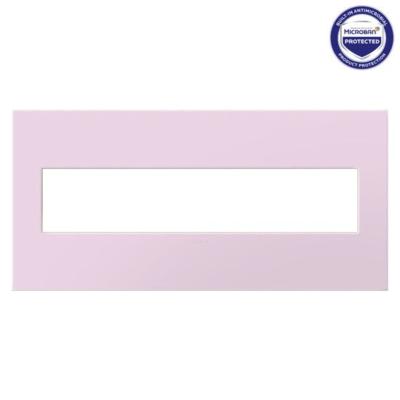 adorne AWP5GRA Rosa Five-Gang Screwless Wall Plate with Microban