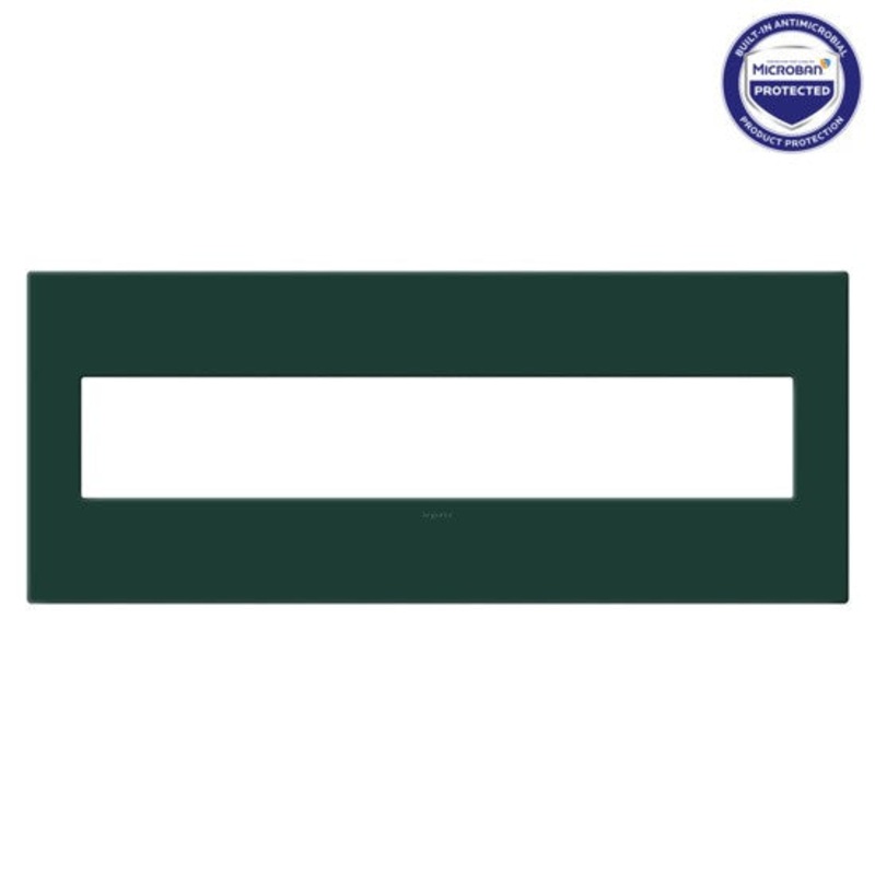 adorne AWP6GEG Evergreen Six-Gang Screwless Wall Plate with Microban