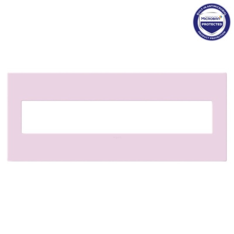 adorne AWP6GRA Rosa Six-Gang Screwless Wall Plate with Microban