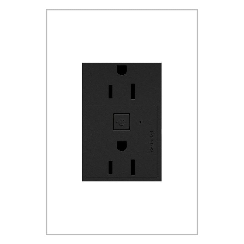 adorne WNAR153G1 15A Smart Outlet with Netatmo Plus-Size, Graphite