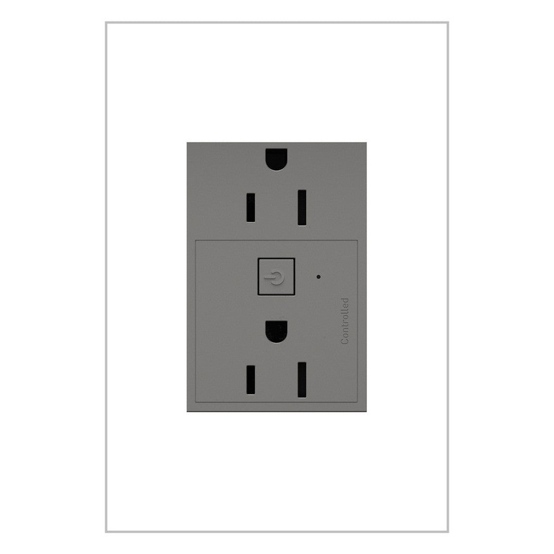 adorne WNAR153M1 15A Smart Outlet with Netatmo Plus-Size, Magnesium