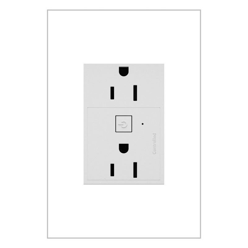 adorne WNAR153W1 15A Smart Outlet with Netatmo Plus-Size, White