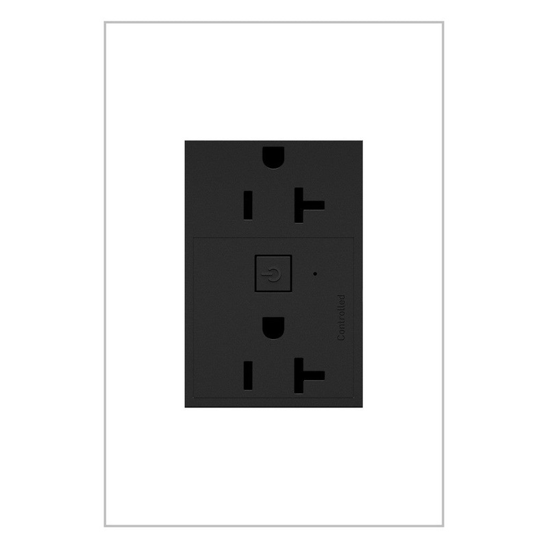 adorne WNAR203G1 20A Smart Outlet with Netatmo, Plus-Size, Graphite