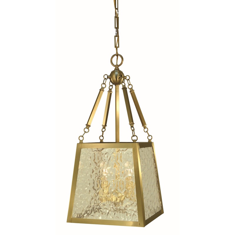 Framburg 5894 BR Avery Five Light Pendant Chandelier, Brushed Brass