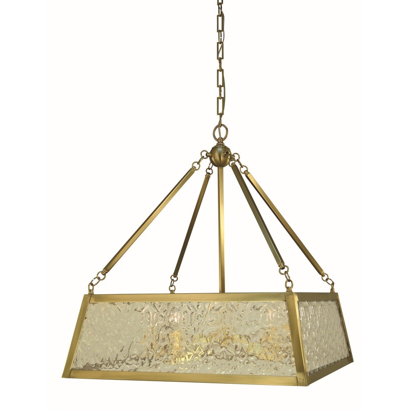 Framburg 5895 BR Avery Five Light Chandelier, Brushed Brass