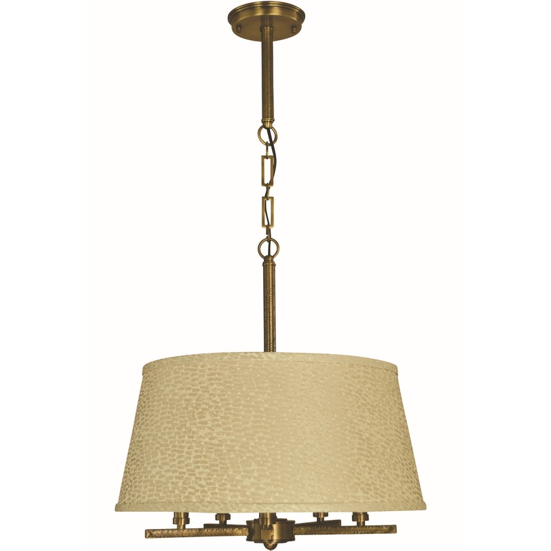 Framburg L1196 AB Stowe Five Light Chandelier, Antique Brass