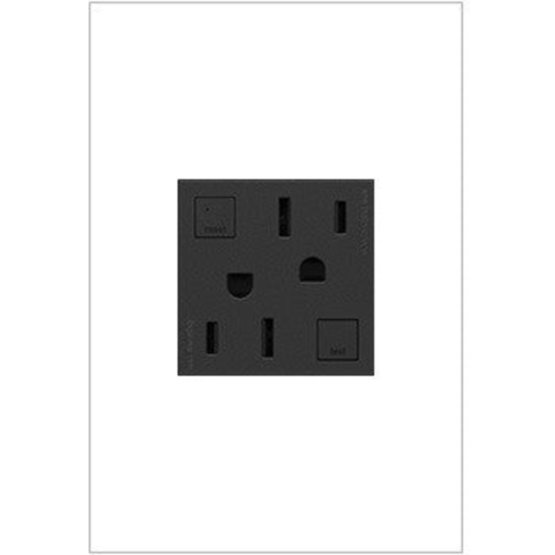 adorne AGFTR2152G4 Tamper-Resistant 15A Duplex Self-Test GFCI Receptacles, Graphite