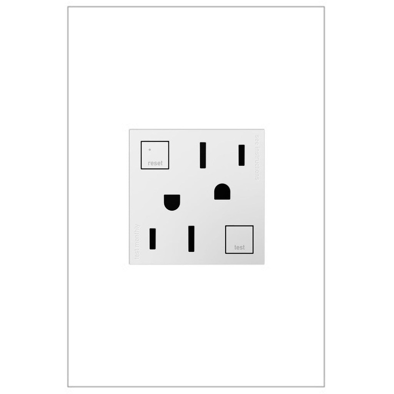 adorne AGFTR2152W4 Tamper-Resistant 15A Duplex Self-Test GFCI Receptacles, White