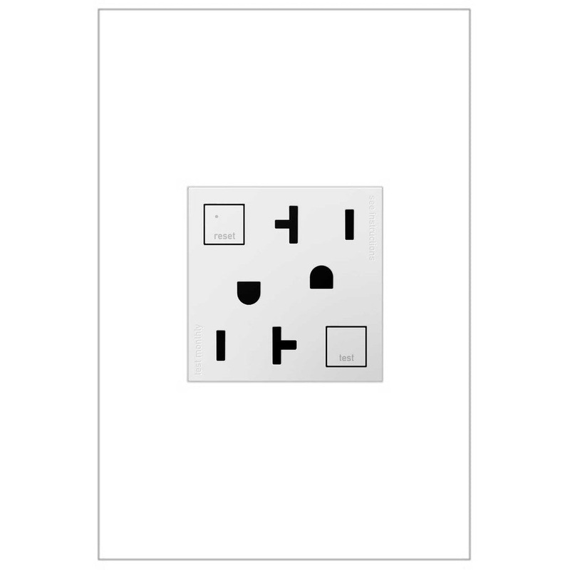 adorne AGFTR2202W4 Tamper-Resistant 20A Duplex Self-Test GFCI Receptacles, White