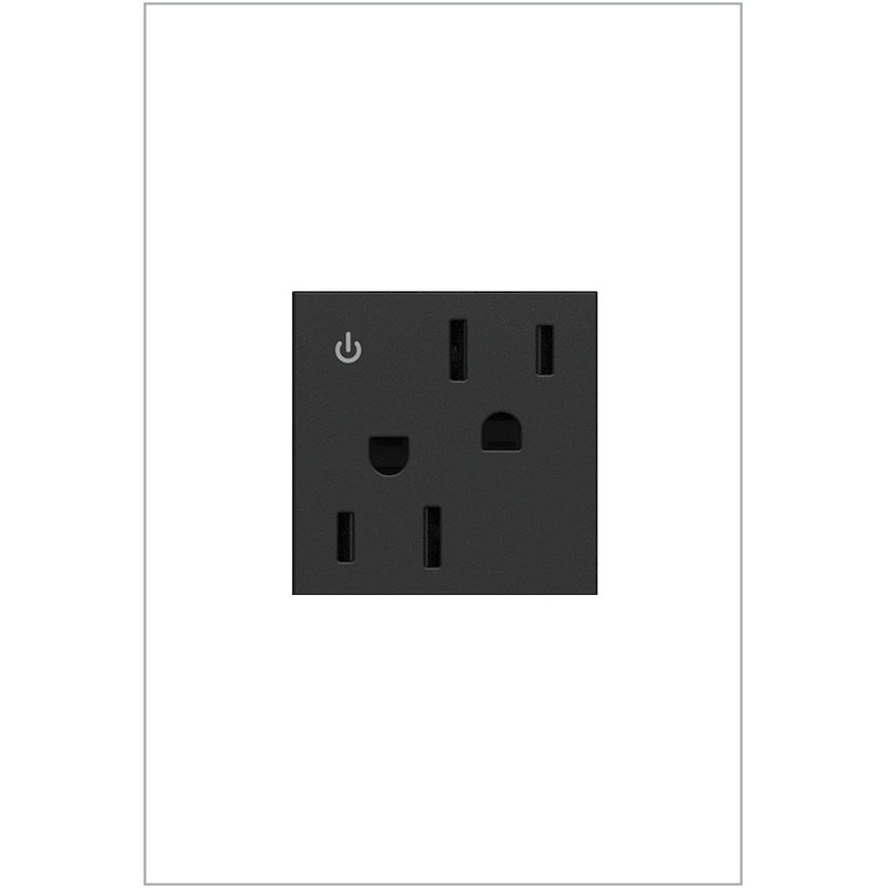adorne ARCD152G10 15A Tamper-Resistant Dual-Controlled Outlet, Graphite
