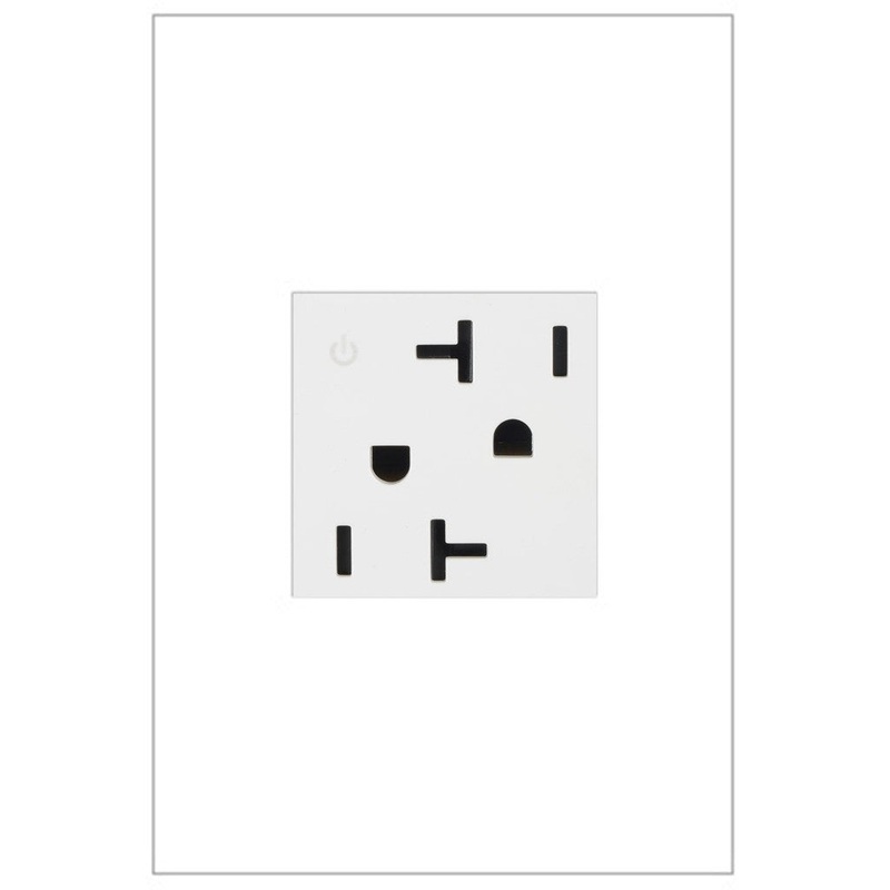 adorne ARCD202W10 20A Tamper-Resistant Dual-Controlled Outlet, White