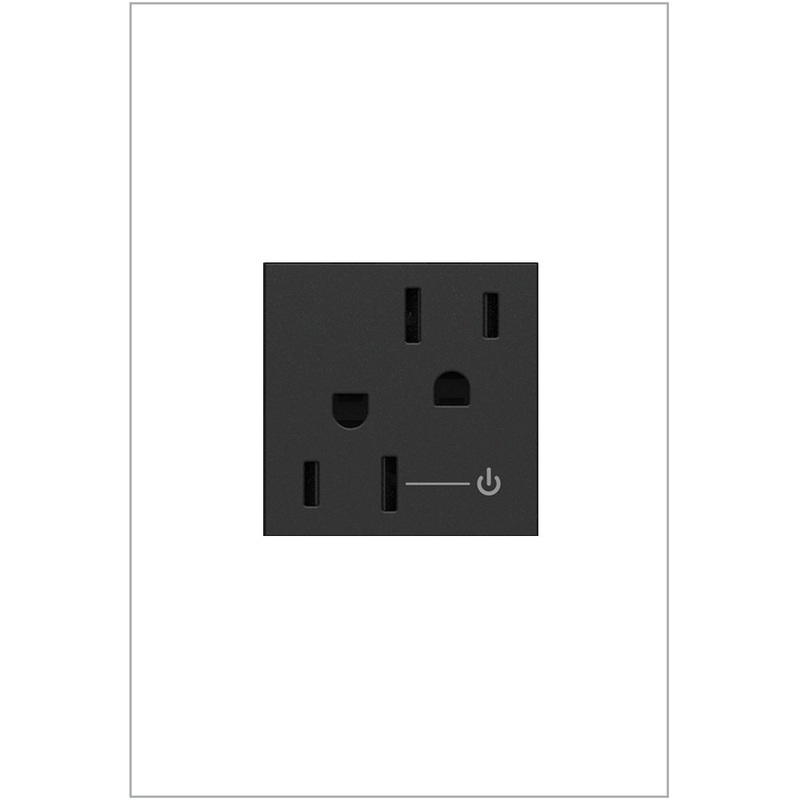 adorne ARCH152G10 15A Tamper-Resistant Half-Controlled Outlet, Graphite