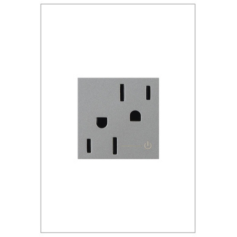 adorne ARCH152M10 15A Tamper-Resistant Half-Controlled Outlet, Magnesium