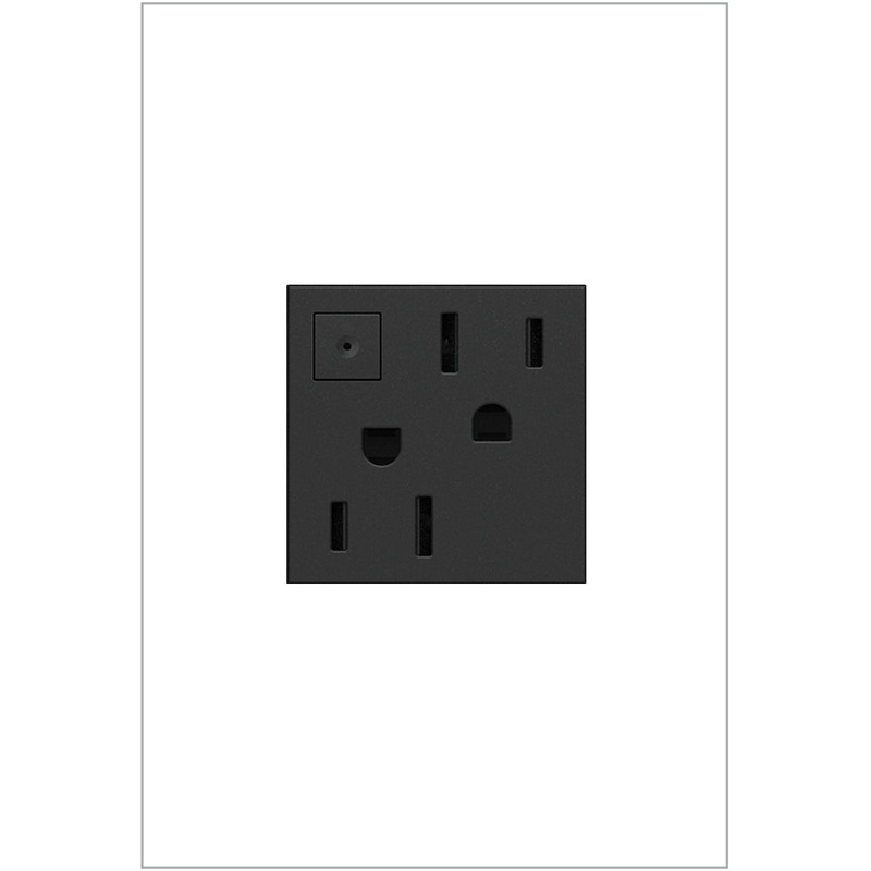 adorne ARPS152G4 15A Energy-Saving On/Off Outlet, Graphite